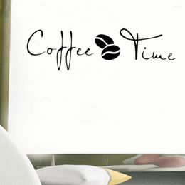 Wall Stickers Coffee Words PVC Removable Paste Mural Art Sticker For Bedroom Living Room