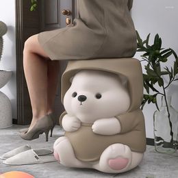 Decorative Figurines Porch Shoe Stool Household Doorway Bear Ornaments Living Room Sofa Home Accessories Floor Decoration House Gifts