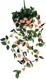 Decorative Flowers Artificial Rose Vine Garland 3.28 FT Floral Decor Silk Flower Rattan | 7 Colors For Household Festival Birthday El Dining