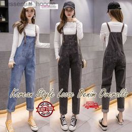 Women's Jumpsuits Rompers Stella Women's Denim Overalls Korean Version Thinner Jumpsuit New Fashion straight-Leg Age-reducing one-piece trousers L230918