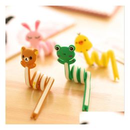 Intelligence Toys Cartoon Buttoned Animals Fixed Line Clamp Wire Organizer Clip Tidy Cord Holder Bobbin Winder Kids Eeducational Toy Dhwqi