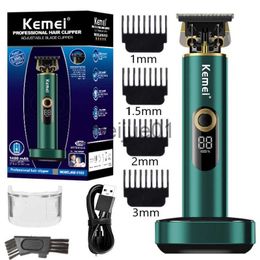 Electric Shavers T9 Professional Hair Trimmer Men T-Blade 0mm Zero Gapped Clipper Finish Hair Cutting Machine with Charging Base Lighter x0918