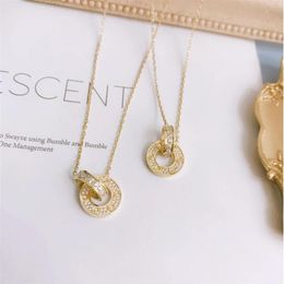 High end Charm Pendant Necklace Luxurious Design Necklaces Exquisite 18k Gold Plated Long Chain Style Jewellery Accessories Sele2311