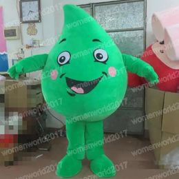 Halloween green water drop Mascot Costume Top Quality Cartoon Character Outfits Suit Unisex Adults Outfit Birthday Christmas Carnival Fancy Dress