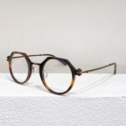 Sunglasses Frames Titanium Glasses Designer Top-end Men Fashion Eyeglasses Round Polygon Prescription Women