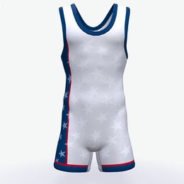 Other Sporting Goods USA Wrestling Singlets Running Wear Suit USA Triathlon Bodysuit Iron Swimwear Gym Sport Fitness Skinsuit 230918