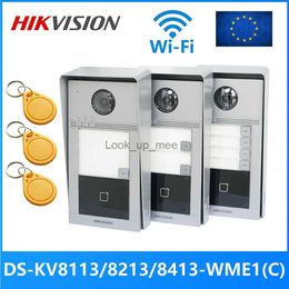 Doorbells HIKVISION 1-4 button DS-KV8113/8213/8413-WME1(C) IP Doorbell WiFi Doorbell Door phone Video Intercom waterproof IC card unlock HKD230918