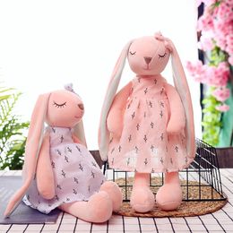 Cute Long Ears Rabbit Plush Toy Cartoon Sofa Throw Pillows Plush Dolls Kawaii Kids Birthday Gift Decor