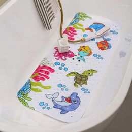 Bath Mats 40X100CM Bathtub Non-slip Mat Children's Bathroom Printing Cartoon Suction Cup Pvc Toilet Floor Lengthened