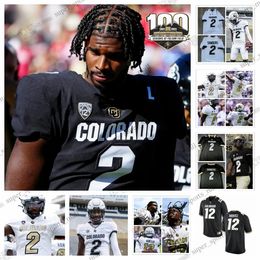 2023 NCAA Colorado Buffaloes College Football Jerseys 2 Shedeur Sanders 12 Travis Hunter Stitched Jersey