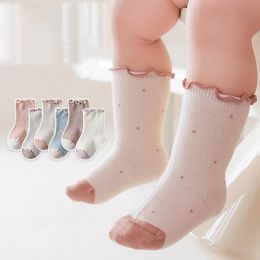 3pairs Kids Socks Lawadka 0-12Years Kids Girls Socks Cotton Soft Print Dot Children's Socks For Girls Autumn Winter Fashion Korean Style 2023 New 230918