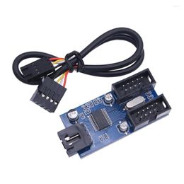 Computer Cables USB 9pin Expansion Card Male 1 To 2/4 Extension Cable Adapter Circuit Board USB2.0 HUB For Desktop Motherboard