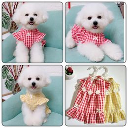 Dog Apparel Pets Clothing Summer Dress Cat Skirt Chihuahua Yorkie Clothes Small Outfit Poodle Pomeranian Schnauzer Pet Dresses