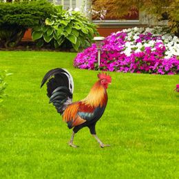 Garden Decorations Rooster Decor | 2D Acrylic Sculpture Statue Animal Full Color For Fields Gard