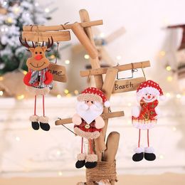 Cute Christmas Tree Hanging Santa Snowman Reindeer Dolls Christmas Decorations Festive Party Ornament Xmas Gifts New Year