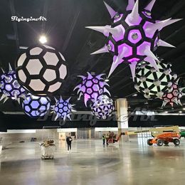 Beautiful Hanging Large Inflatable Star Balloon Ceiling Pendent Ornaments With Blower And LED Light For Party Decoration