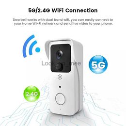 Doorbells 5G 2.4G WiFi Video Doorbell 1080P Tuya Smart Outdoor Wireless Intercom Waterproof Wireless Camera with AC/DC Power Supply HKD230919