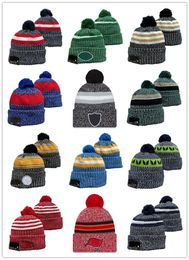 2023 Sideline Cuffed Knit Hat With Pom Football Beanies Teams Knits Hats New Caps