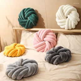 Pillow Three-strand Rope Knotted Ball Round Sofa Chair Lazy Office Multi-color Hand Made