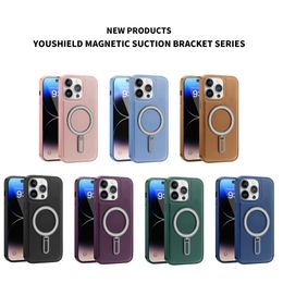 Clever Silicone Magnetic Case with Stand for iPhone 12 13 14 15 Plus Pro Max Magsafe Wireless Charging Shockproof Anti-Airty Bumper Case Accessories