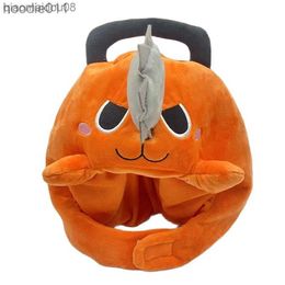 Costume Accessories Cute Chainsaw Man Cosplay Headgear Anime Pochita Plush Hat Warm Helmet Halloween Cosplay Mask Props Xmas Gift Dropship L230704 L230918