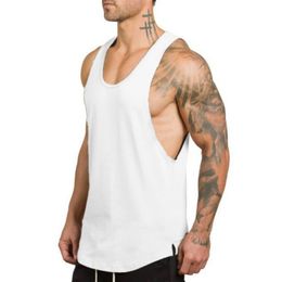 Gyms Clothing Brand Singlet Canotte Bodybuilding Stringer Tank Top Men Fitness Shirt Muscle Guys Sleeveless Vest Tanktop255d