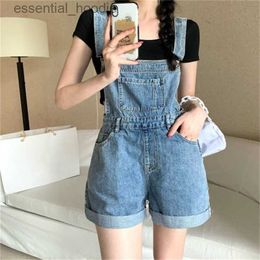 Womens Jumpsuits Rompers Mr BigUncle Youyou Womens Clothing Library Overall Shorts Small Jeans Women Overalls High Waist Loose Wide Leg Summer Thin Style Straight C