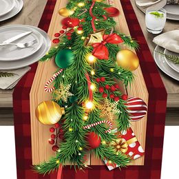 Christmas Decorations Christmas Table Runners Merry Christmas Decoration for Home Tablecloth Table Cover Xmas Gifts Navidad Noel Year 2024 230918