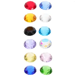 Decorative Flowers Crystal Diamond Glass Ornament Fake Centrepiece Flower Vase Diamonds Decors Treasure Gems Ornaments