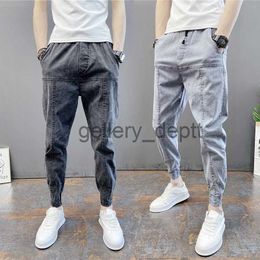 Men's Pants 2022Spring and Summer Korean Style Thin Stretch Jeans Men's Trendy Slim Casual Pants Internet Celebrity Skinny Ankle Length Jogger Pants J230918