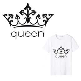 1 PCS Queen Iron on Applique Embroidery Flower Patches for Clothing DIY Vinyl Heat Thermal Transfers for T Shirt Stickers226S