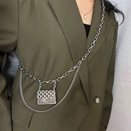 Fashion Women's Chain Belt 18k Metal Waist Chain Letter Geometry Pack