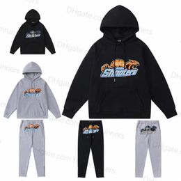 Designer Herren Hoodie Marke TRAPSTAR Bedruckte Sportbekleidung Männer 51 Farben Warm Zwei Stücke Set Lose Hoodie Sweatshirt Hosen Joggi255g