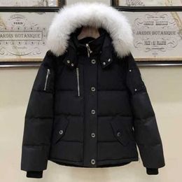 2023 Down Jacket Men's Fur Collar Parka Winter Waterproof White Duck Coat Cloak Fashion Men and Women Couples Moose Casual Version to Keep Warm