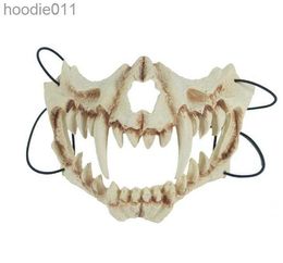 Costume Accessories Halloween Dragon Skull Mask Carnival PU Skeleton Mask Cosplay Costumes Anime Cosplay Mask Face Headwear Horror Party Props GC550 L230918