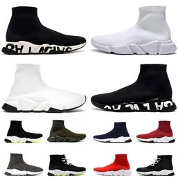 Designer Casual Boots Platform Shoes Graffiti Triple Black White Full Red Lace-Up Oreo Volt Brand Men Women Trainers Jogging Walking