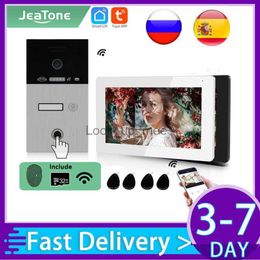 Doorbells Jeatone TUYA 7 WIFI IP Video Intercom for home/ in the Apartments 1F/2F/3F security protection Doorbell Fingerprint RFIC coder HKD230918