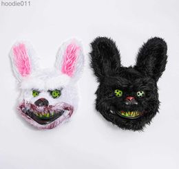 Costume Accessories Cosplay Mask Halloween Party Scary Head Cover Halloween Carnival Costume Headgear Props Handmade Dance Masquerade Horror3412811 L230918