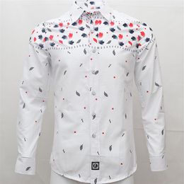 faconnable Embroidery shirt camisa masculina Men Long Sleeve Dress Shirts Cotton Social hombre paris eden park faconnable chemises241Z