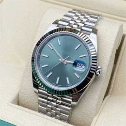 Automatic Rolaxes Watch Clean Mechanical 41mm 126334 Blue Jubilee Fluted Full 3235 Automatic Sapphire Glass Watches Water L