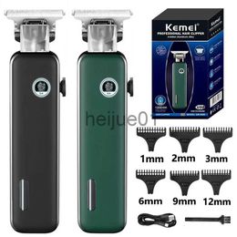 Electric Shavers USB Rechargeable Hair Clippers Electric Shaver Beard Trimmer Oil Head Carving Hair Cutting For Men Km-5098 x0918