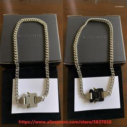 Chains 2021 ALYX CUBIX CHAIN NECKLACE Men Women Classic 1017 9SM Necklaces Signature Metal Buckle Stainless Steel Colorfast1245Z