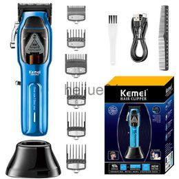 Electric Shavers Kemei Electric Hair Clipper Professional Hair Trimmer Men's Cordless Adjustable Barber Set Rechargeable Lithium 2500mAh x0918