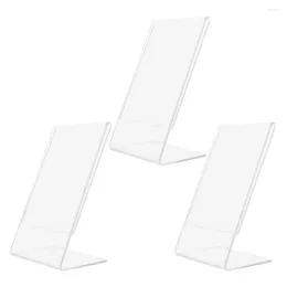 Frames 3 Pcs Desk Picture Frame Po Acrylic Display Pictures Racks Certificate Stand Office
