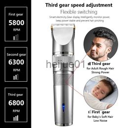 Electric Shavers Electric Hair Clipper USB Rechargeable Hair Trimmer Tools Titanium Ceramic Blade Salon Men Hair Cutting Barber Machine x0918