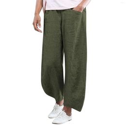 Women's Pants Elastic Wide Leg Women Solid Colour Beach Leisure Trousers With Pockets Straight Tube Pant Ladies Casual Woman Clothing