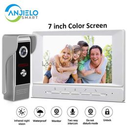 Doorbells Anjielosmart 7 Inch Video Porteiro Intercom Smart Home Security Protection System Interfone Doorbell Camera for Apartment Domofo HKD230918