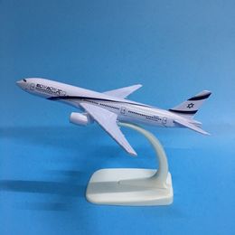 Diecast Model car JASON TUTU Plane Model Aeroplane Israel Boeing B777 Aircraft Model Diecast Metal 1 400 16cm Model Aeroplanes Plane Toy Gift 230915