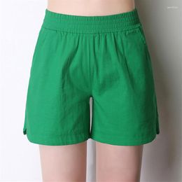 Women's Pants MRMT 2023 Brand Shorts Cotton Linen Broad-legged Leisure High Waist For Female Thin Flax Pant