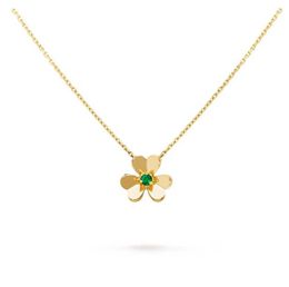 Elegant Fashion Style frivole pendant necklace 4 leaf 3 leaf Four leaf clover clover Multiple specifications styles gold rose silver crystal diamond mini small